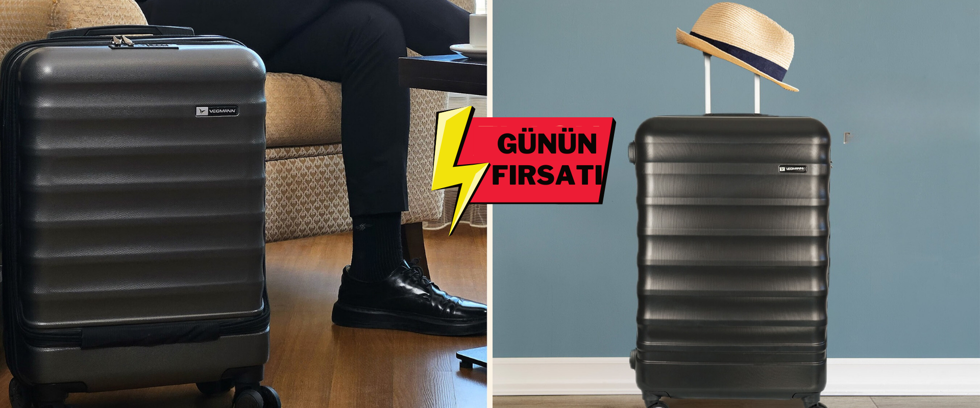 Konforlu taşıma, maksimum güvenlik! Vegmann Delphin valiz günün fırsat ürünü