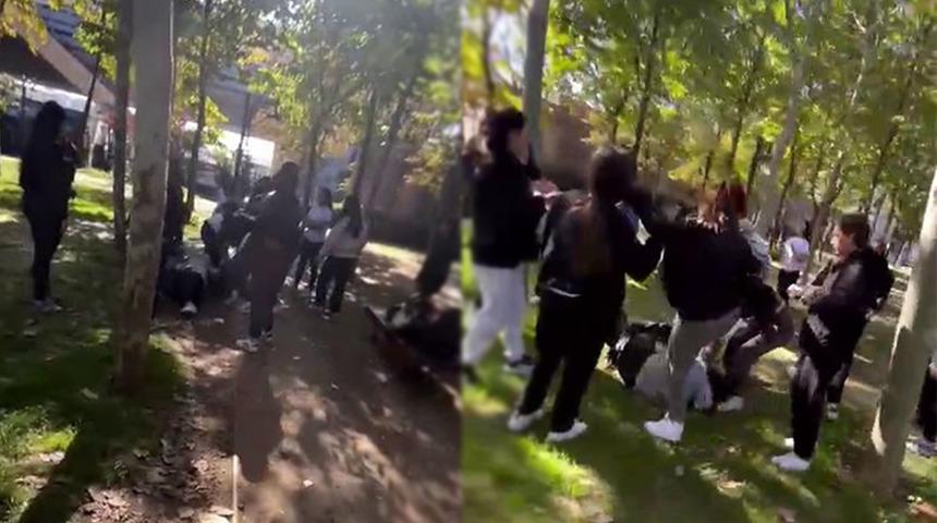 Tekmeli tokatlı saldırdılar... Birbirlerini feci şekilde darp ettiler! O kavgada bir kız öğrenci baygınlık geçirdi