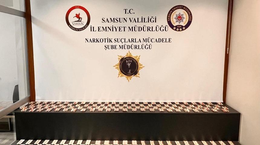 Samsun'da 3 bin 360 sentetik ecza hapı ele geçirildi, 1 zanlı yakalandı