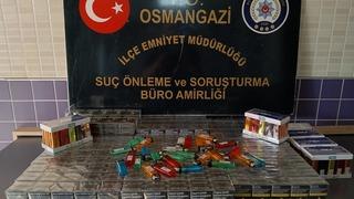 Bursa'da sigara dağıtım firması çalışanının sigara hırsızlığı oyununu polis bozdu