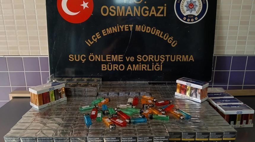 Bursa'da sigara dağıtım firması çalışanının sigara hırsızlığı oyununu polis bozdu