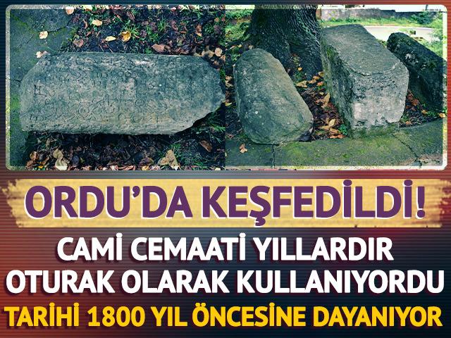 Cami cemaati oturak olarak kullanıyordu: Tarihi 1800 yıl öncesine dayanıyormuş...