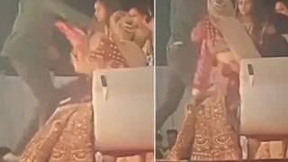 Kimse bunu beklemiyordu! Gelinin eski sevgilisi düğünü bastı... Sahneye çıkıp önce damadın elini sıktı sonra yumruk attı