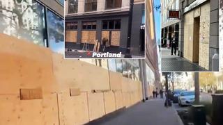 Tel örgüler çekildi, tahtalarla kapatıldı! Seçim öncesi ABD sokaklarında dikkat çeken kareler... Gözler orada