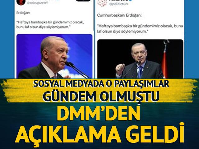 "Haftaya bambaşka bir gündemimiz olacak" sözleri gündem olmuştu! DMM'den açıklama