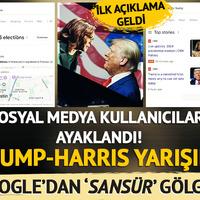 Sosyal medya kullanıcıları ayaklandı: Trump ile Harris arasındaki yarışa Google'dan 'sansür' gölgesi! 