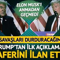 Trump'tan zafer konuşması: Savaşları durduracağım!