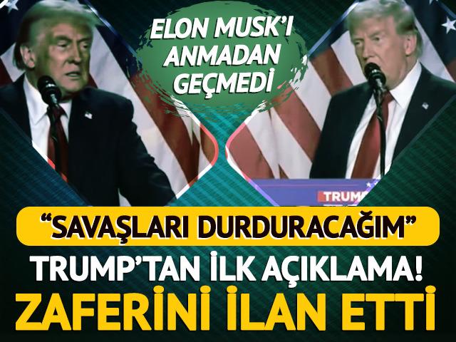 Trump'tan zafer konuşması: Savaşları durduracağım!