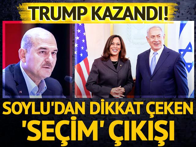 ABD seçimlerinde Trump önde, Süleyman Soylu'dan dikkat çeken çıkış: ABD müesses nizamı kaybetti!