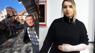 Kırık ayağıyla sahibi olduğu dükkanın önüne gitti... Kiracısı teklifini kabul etmeyince bastonuyla saldırdı!