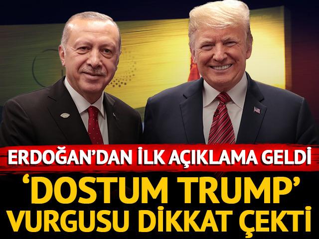  Erdoğan'dan Trump'a tebrik!