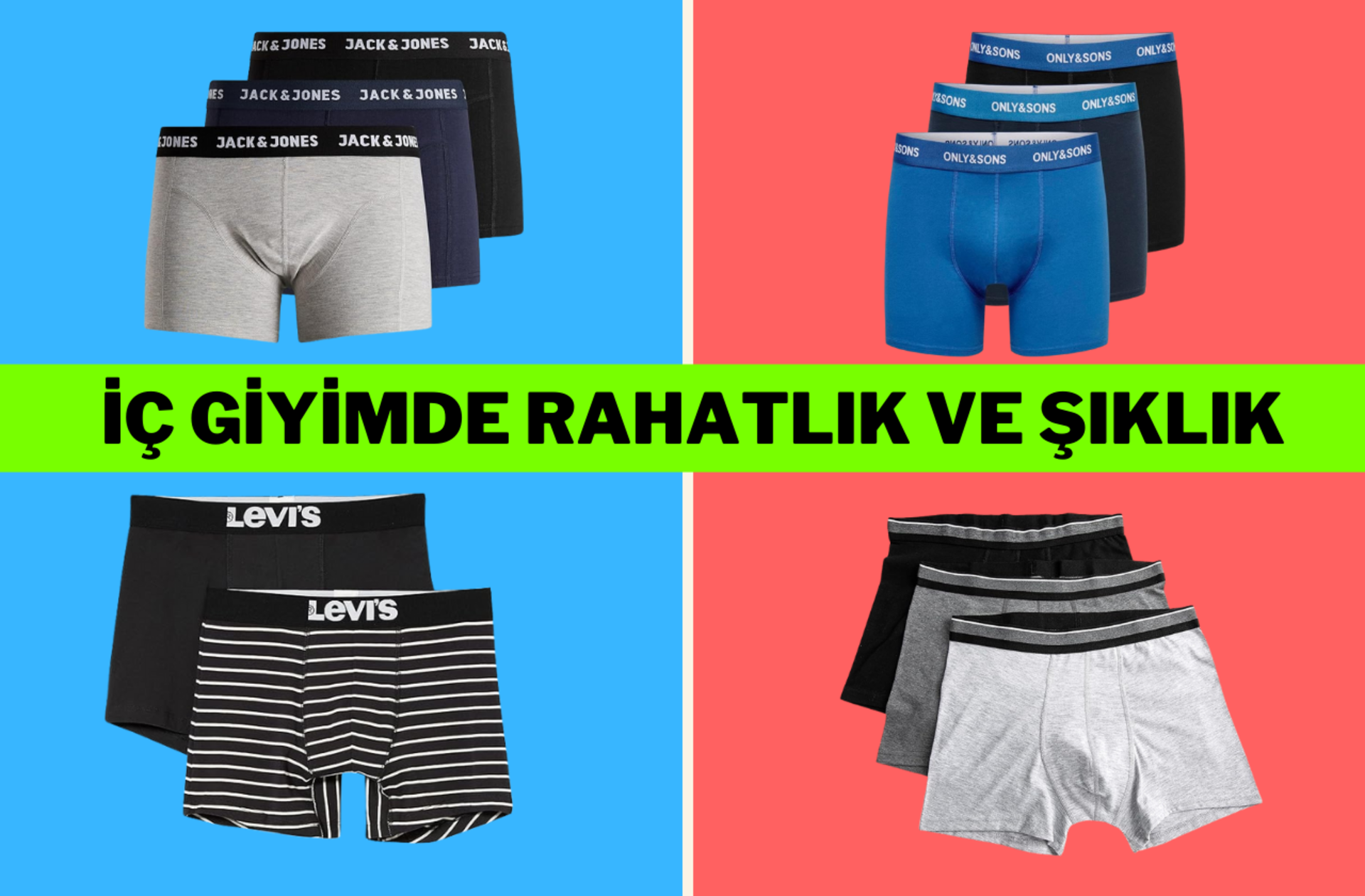 İç giyimde rahatlık ve şıklık arayanların favorisi olacak boxerlar indirime girdi
