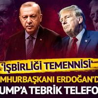 Cumhurbaşkanı Erdoğan'dan seçimleri kazanan Donald Trump'a tebrik telefonu!