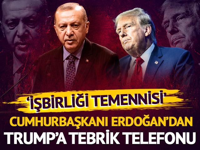 Cumhurbaşkanı Erdoğan'dan seçimleri kazanan Donald Trump'a tebrik telefonu!