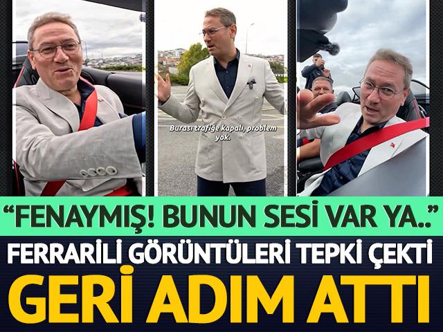 Ferrarili görüntüleri tepki çeken AK Partili Yasin Kartoğlu geri adım attı: Sosyal medya hesaplarından kaldırıldı