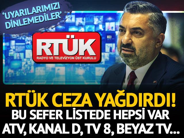 RTÜK 'uyarıları dinlemediler' dedi, ceza yağdırdı