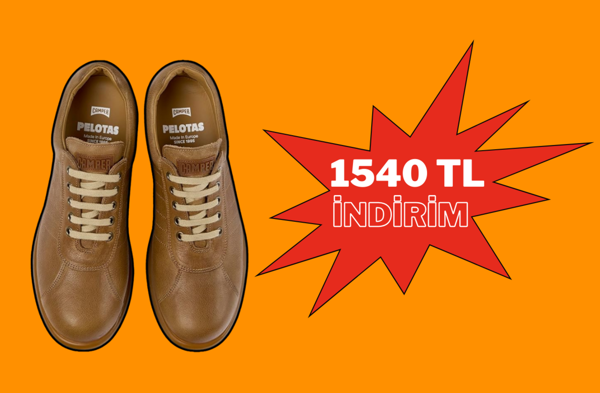 Camper'ın ikonik serisi Pelotas'ın en sevilen modelinde %25 indirim var