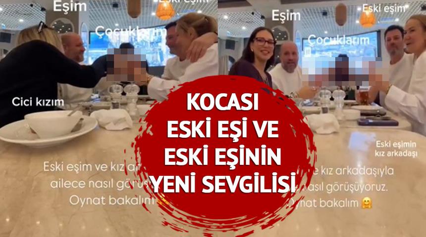 Bu aile tablosunu bir gören bir daha baktı! Kocası, eski eşi ve eski eşinin sevgilisiyle böyle poz verdi... Sosyal medyada ikiye ayrıldı