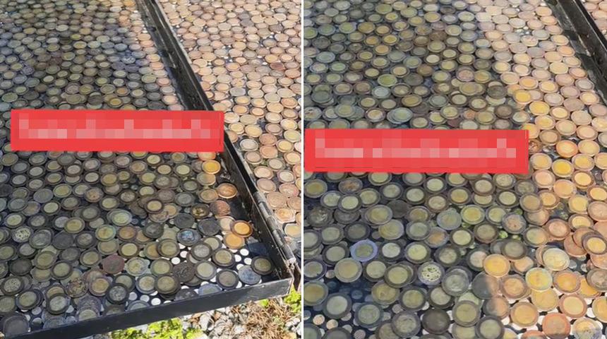 Metal dedektörüyle okul bahçelerini gezinirken binlerce madeni para buldu! 12 bin TL değerinde: "Bu resmen hazine"