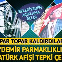 Atatürk afişleri tepki çekti