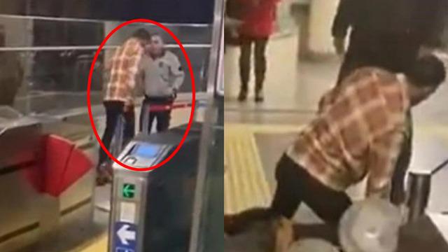 Marmaray'da büyük panik: Güvenlik görevlisi yolcuyu bacağından vurdu