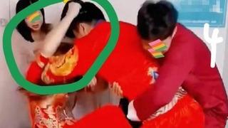 Düğünün öncesinde gelin ve damat birbirine girdi! Çevredekiler ayırmakta zorlandı... O anlar sosyal medyada gündem yarattı