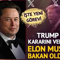 Beklenen oldu: Elon Musk artık Trump hükümetinin bakanı!