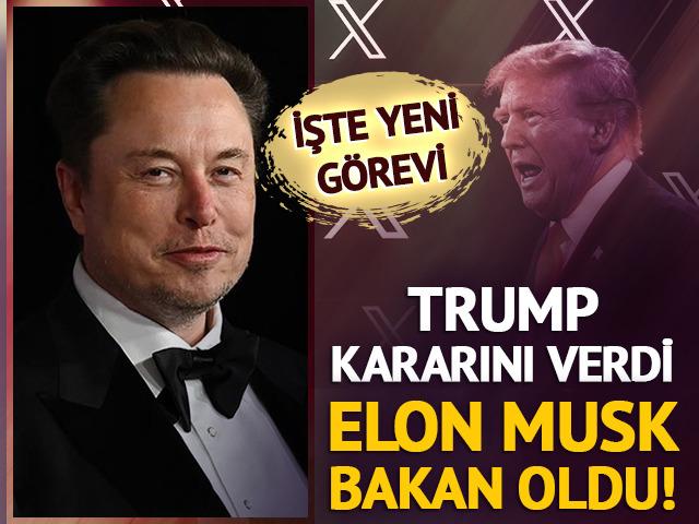 Beklenen oldu: Elon Musk artık Trump hükümetinin bakanı!