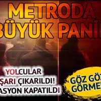 Yenikapı metro istasyonunda yangın! Yolcular dışarı çıkarıldı, istasyon kapatıldı