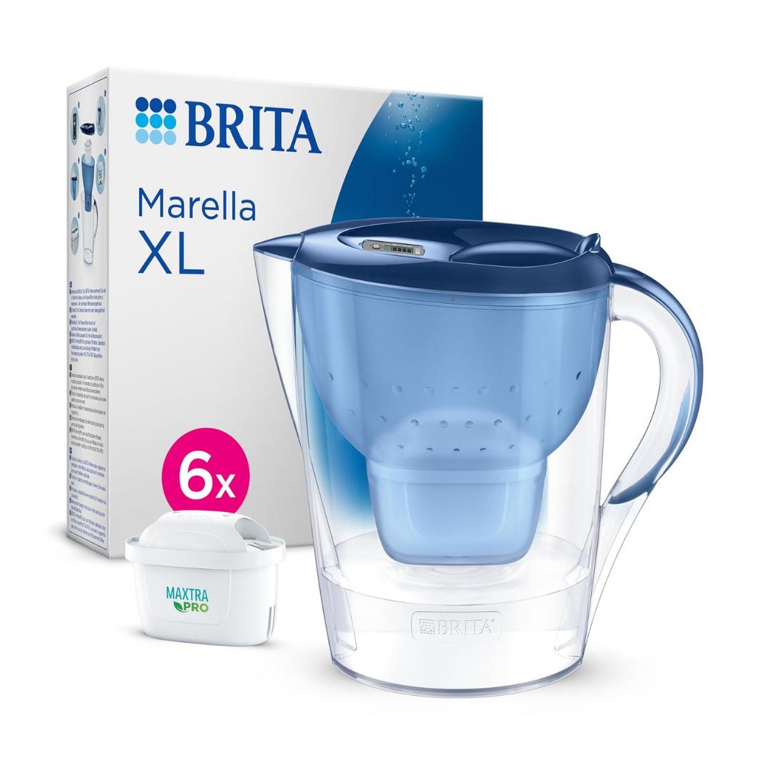 BRITA Marella Xl ''6x Maxtra Pro All-ın-1 Filtreli'' Su Arıtma Sürahisi – Mavi (3,5L)