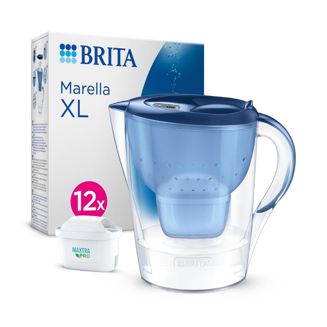 BRITA Marella XL ALL-IN-1 Filtreli Mavi Su Arıtma Sürahisi – 12 Filtreli