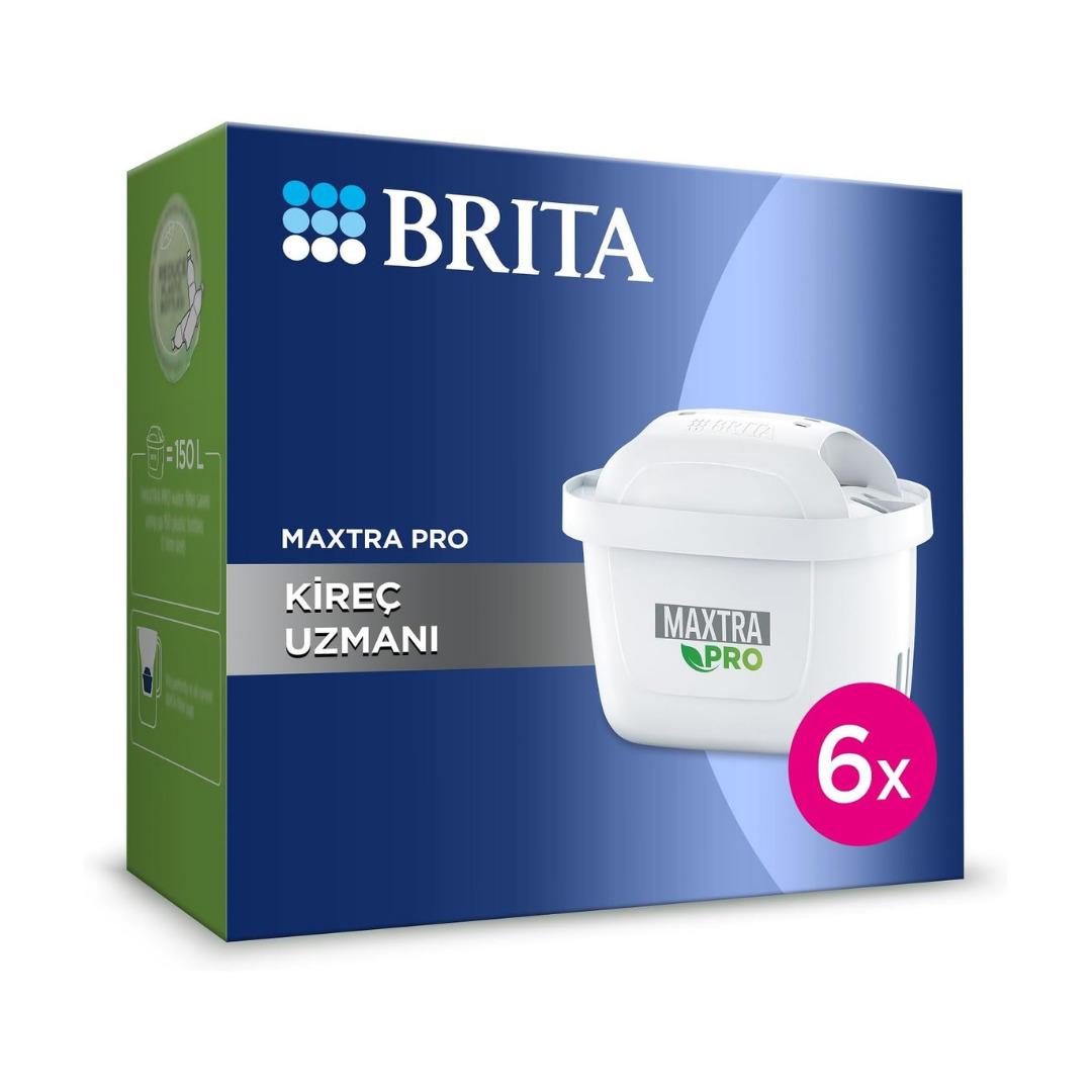 BRITA MAXTRA PRO Kireç Uzmanı Yedek Su Arıtma Filtresi, 6’lı