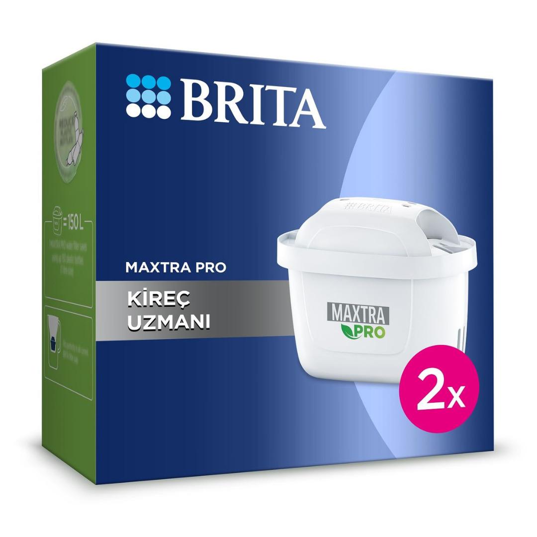 BRITA MAXTRA PRO Kireç Uzmanı Yedek Su Arıtma Filtresi, 2’li