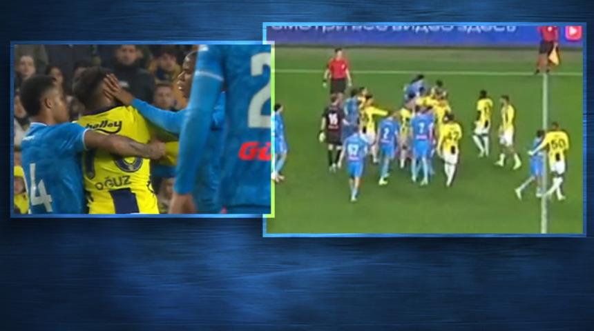 Fenerbahçe - Zenit maçında gergin anlar! Kadıköy'de saha içi bir anda karıştı