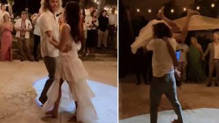 Düğündeki ilk dans bir anda kontrolden çıktı! Gelinin ve damadın dansı sosyal medyada gündem yarattı: Ne izledim ben böyle?