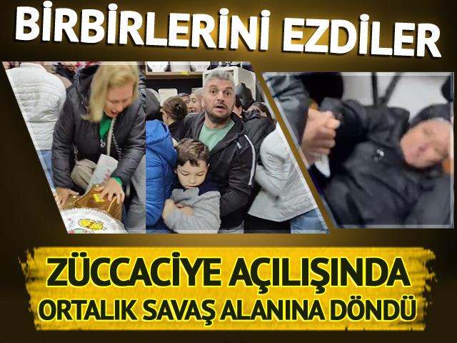 Züccaciye açılışında izdiham! Birbirlerini ezdiler