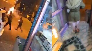 Bağcılar'da hareketli dakikalar: Maskeli grup polise saldırdı!