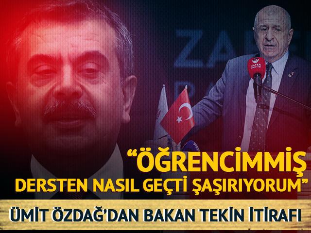 Ümit Özdağ'dan Bakan Yusuf Tekin itirafı! "Öğrencimmiş, dersten nasıl geçti şaşırıyorum"