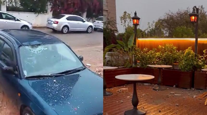 Mersin'de binaya yıldırım düştü: O anlar kamerada!