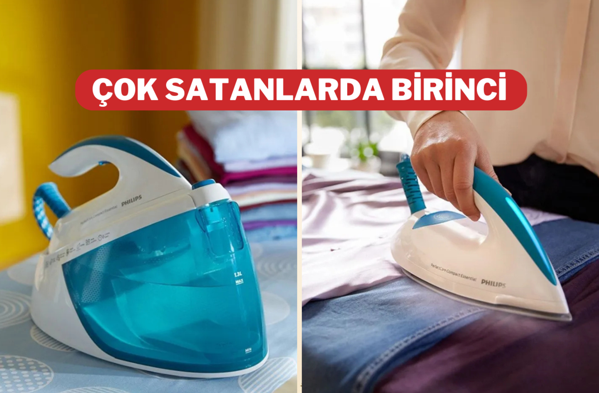 En inatçı kırışıklarda bile etkili! Çok satan Philips GC6800/20 Buhar Kazanlı Ütü indirimde