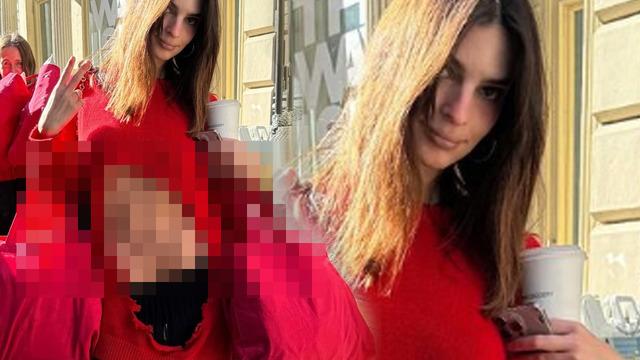 Emily Ratajkowski'nin cesur tarzı: Soğuk havaya aldırmadı