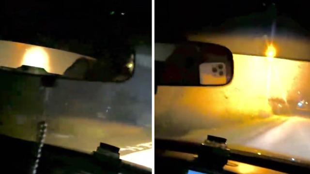 Sosyal medyanın komplo teorileri ürettiği görüntüler! Gece yarısı mezarlığın önünden geçerken arka koltuğuna bakınca korktu