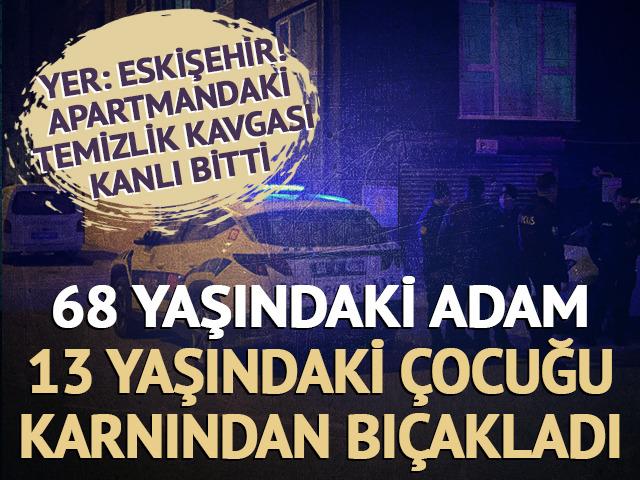 Apartmandaki temizlik kavgası kanlı bitti! 68 yaşındaki adam, 13 yaşındaki çocuğu karnından bıçakladı