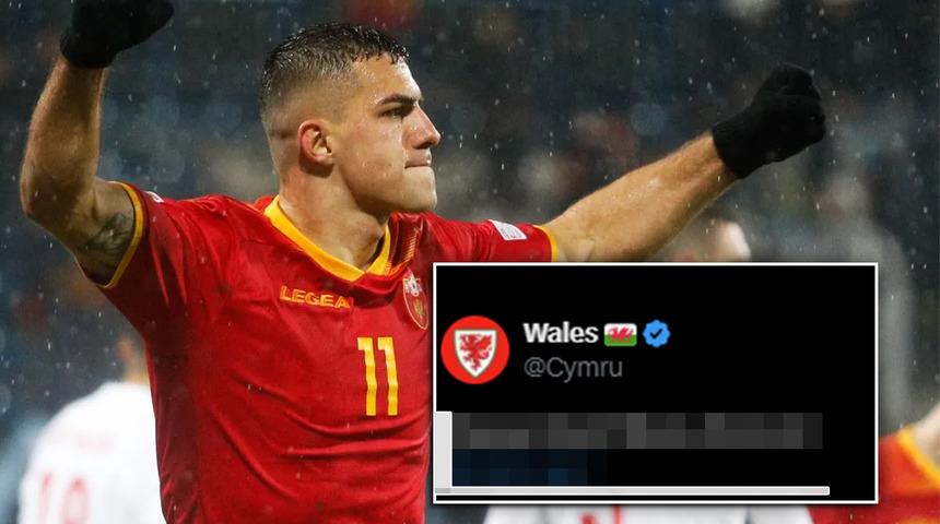 Liderliği kapan Galler'den maç sonu 'Karadağ' paylaşımı!