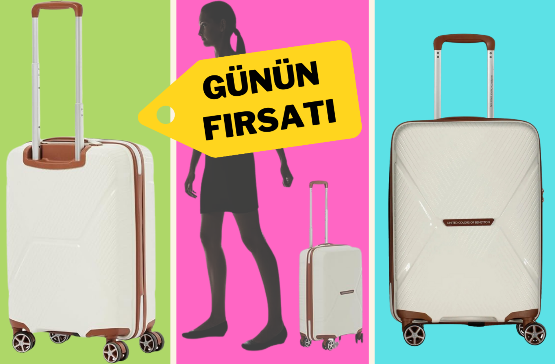 Çok satanlarda bir numara! United Colors of Benetton Valiz günün fırsat ürünü