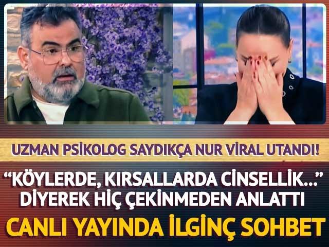 'Köylerde, kırsallarda cinsellik...' diyerek hiç çekinmeden anlattı! O saydıkça Nur Viral utandı! Canlı yayında ilginç sohbet