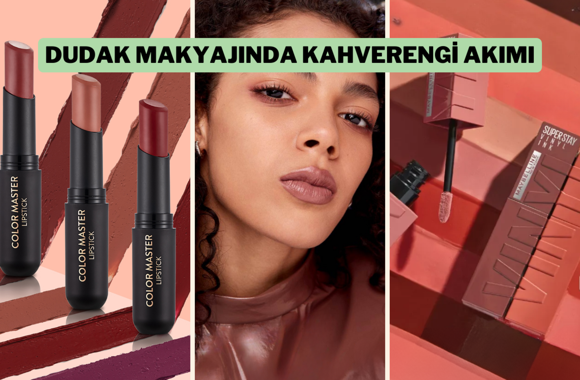 Sonbahar ve kış sezonunun trendi kahverengi tonlu rujlar