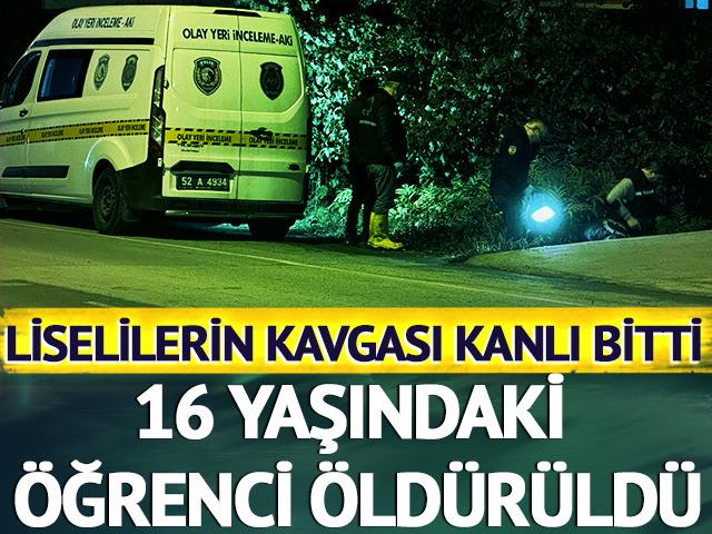 Liselilerin kavgası kanlı bitti! 16 yaşındaki öğrenci öldürüldü