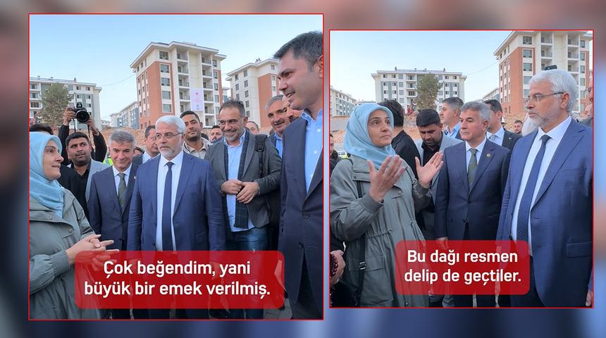 "Bu dağı resmen delip geçtiler" Bakan Kurum ile bir araya gelen depremzede vatandaş: 'Ayaklarım gitmedi, teşekkür edeceğim dedim'
