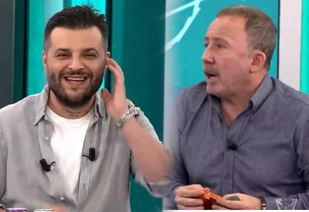 Sergen Yal&ccedil;ın canlı yayında olduğunu unuttu ve &ouml;yle bir şey yaptı ki... Apar topar yayını kestiler!